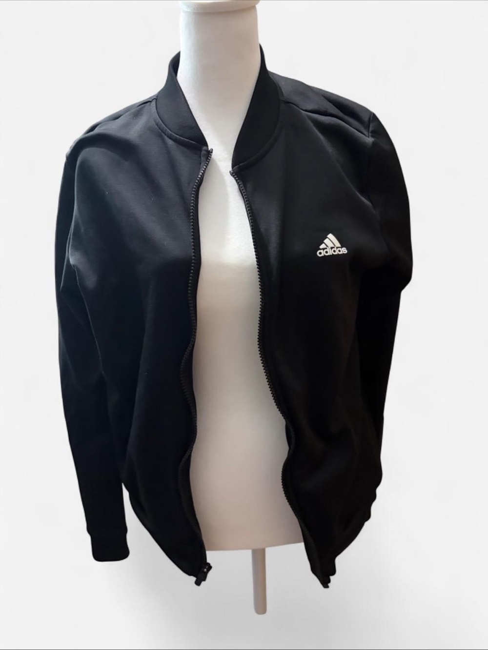 adidas Black Women's Bomber Jacket with Chest Logo